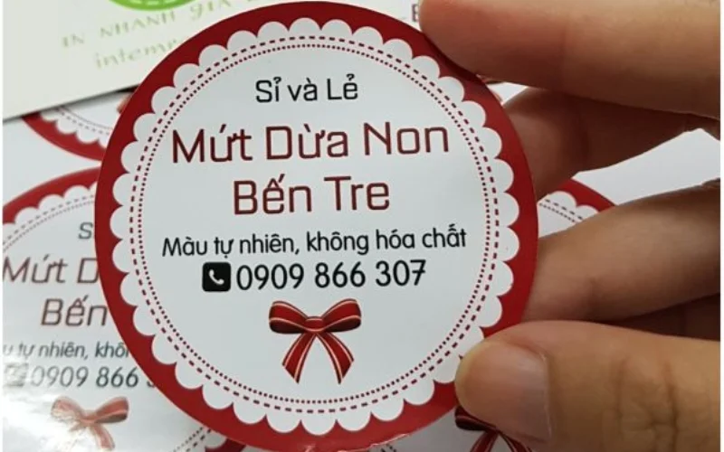 Mẫu tem nhãn dừa xiêm sản phẩm mứt dừa Mẫu tem nhãn dừa xiêm sản phẩm mứt dừa