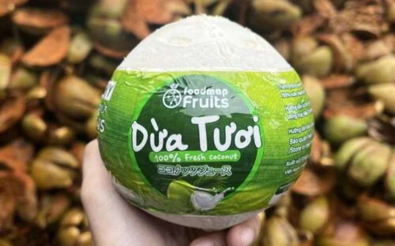 Mẫu tem nhãn dừa xiêm phổ biến Mẫu tem nhãn dừa xiêm phổ biến