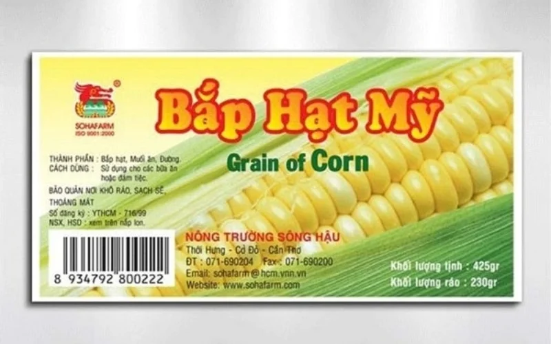 Tem nhãn rau củ dạng thương hiệu cá nhân 