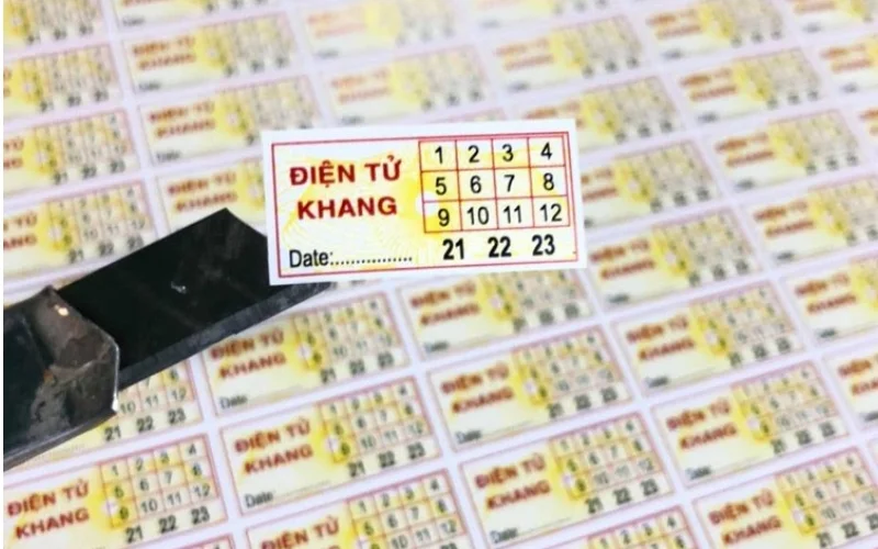 Mẫu kích thước tem bảo hành hình chữ nhật 