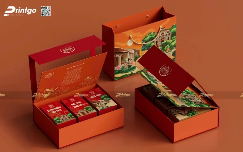 Mẫu bao bì nông sản xuất khẩu dạng hộp cứng cao cấp