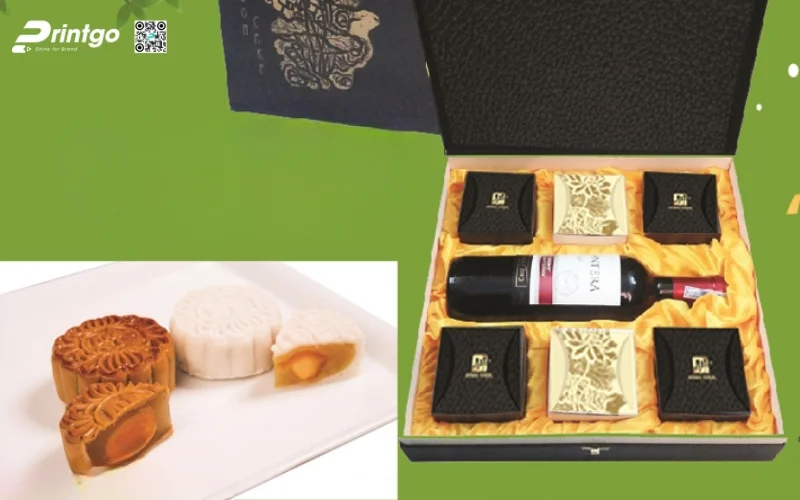 Mẫu hộp bánh trung thu kèm rượu loại 6 bánh