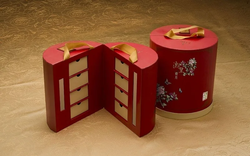 Mẫu hộp bánh trung thu hình tròn 7 - 8 bánh Mẫu hộp bánh trung thu hình tròn 7 - 8 bánh