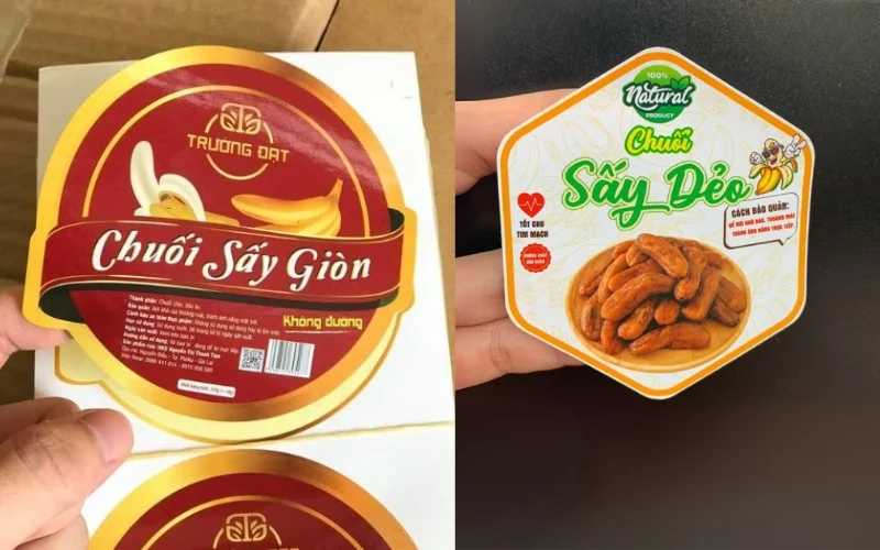 Mẫu tem chuối sấy nội địa 