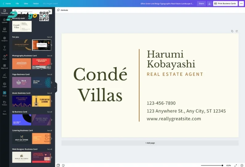 Phần mềm thiết kế card visit Canva đa dạng phong cách, đáp ứng mọi yêu cầu 