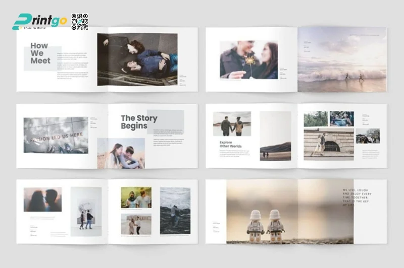 Mẫu photobook đám cưới in trên giấy cao cấp, sắc nét từng chi tiết