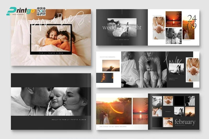Mẫu photobook gia đình gợi nhớ từng cột mốc yêu thương