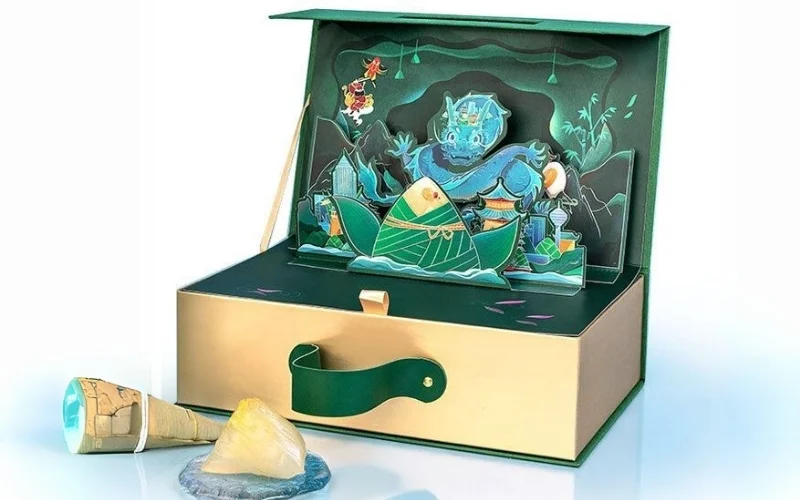 Hộp trung thu 3D dạng hộp nắp nam châm Hộp trung thu 3D dạng hộp nắp nam châm