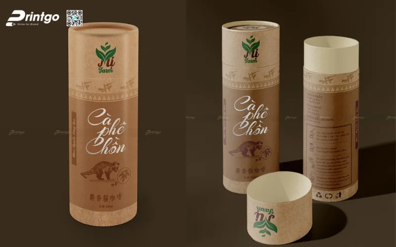Mẫu thiết kế bao bì cafe đẹp dạng cà phê chồn Mẫu thiết kế bao bì cafe đẹp dạng cà phê chồn