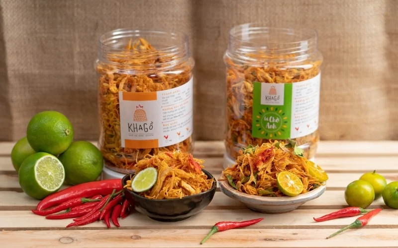 Mẫu tem nhãn bò khô thiết kế tối giản Mẫu tem nhãn bò khô thiết kế tối giản