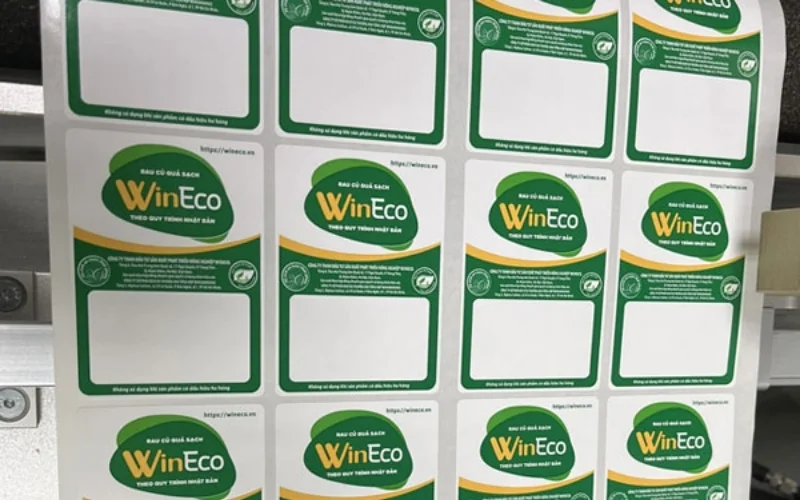 Tem nhãn rau củ thuộc hệ sinh thái (Eco-label)