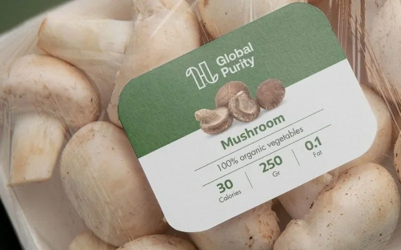 Tem nhãn rau củ dạng thương hiệu cá nhân 