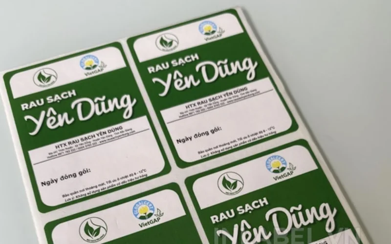 Tem nhãn rau củ thuộc hệ sinh thái (Eco-label)