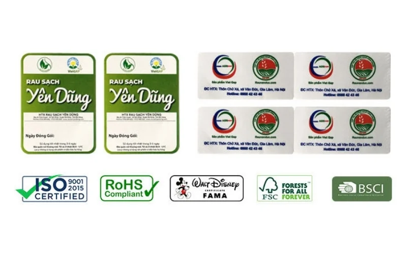 Tem nhãn rau củ thuộc hệ sinh thái (Eco-label)