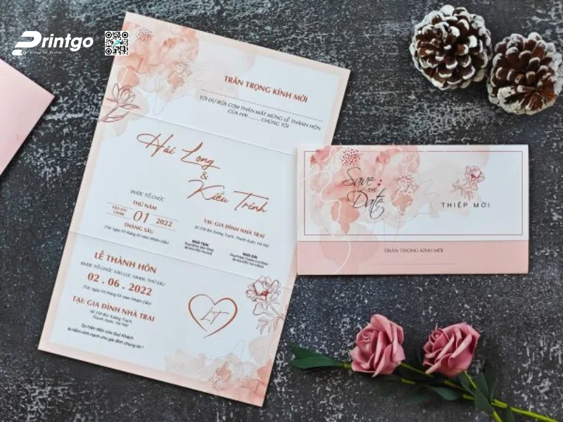 Mẫu thiệp báo hỷ sáng tạo 