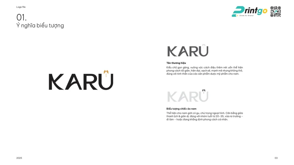 Ý nghĩa Thiết kế logo thương hiệu mỹ phẩm nam Karu