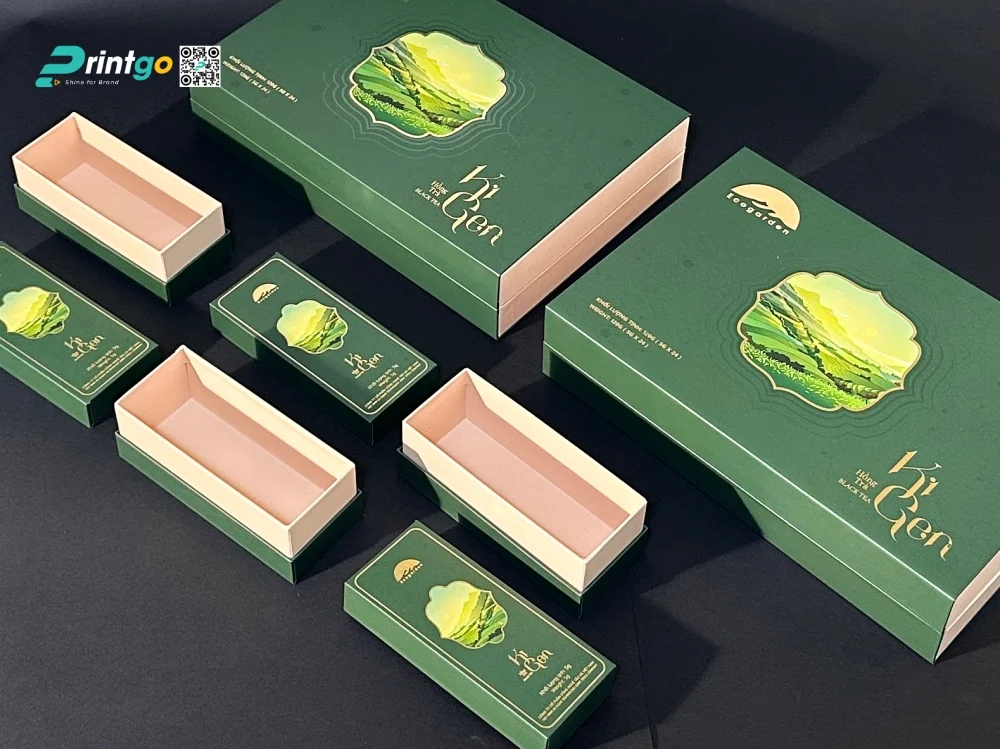 bộ sản phẩm hộp đựng trà Ecogarden Kigen được hoàn thiện
