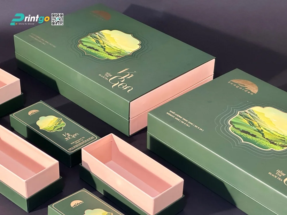 Gia công lăn vân tạo hiệu ứng cho Hộp đựng trà Ecogarden Kigen 