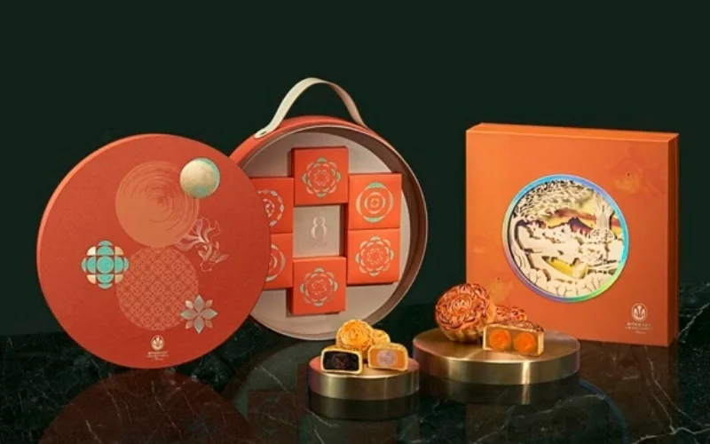 Mẫu hộp bánh trung thu hình tròn 6 bánh Mẫu hộp bánh trung thu hình tròn 6 bánh