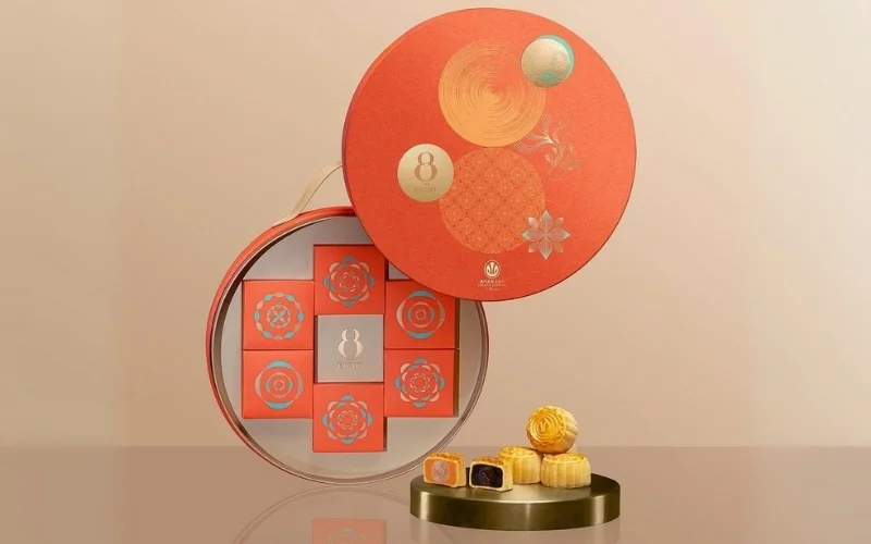 Mẫu hộp bánh trung thu hình tròn 6 bánh Mẫu hộp bánh trung thu hình tròn 6 bánh