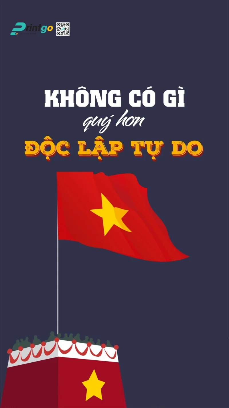 Hình nền điện thoại kỷ niệm 80 năm Quốc Khánh Việt Nam miễn phí khác - Độc lập - tự do