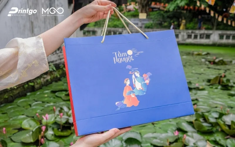 Túi đựng bánh trung thu bằng giấy ivory