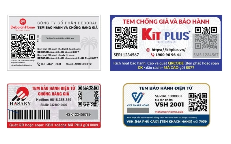 Tem bảo hành điện tử tích hợp mã QR code