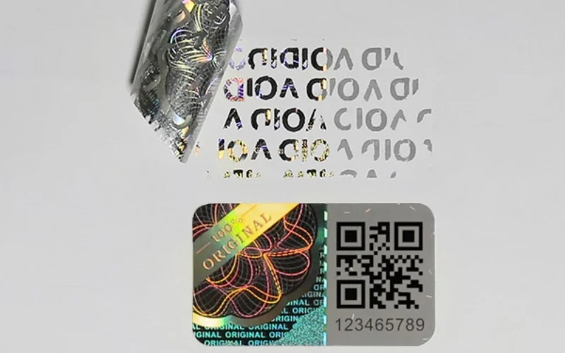 Mẫu tem chống giả 7 màu Hologram niêm phong Mẫu tem chống giả 7 màu Hologram niêm phong
