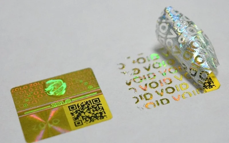 Mẫu tem chống giả 7 màu Hologram niêm phong Mẫu tem chống giả 7 màu Hologram niêm phong
