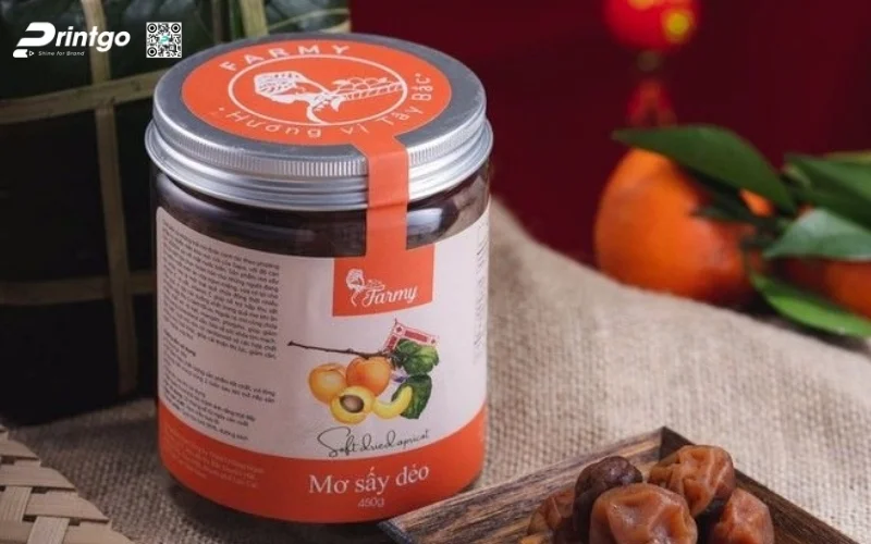 Mẫu in tem niêm phong nông sản nổng bật