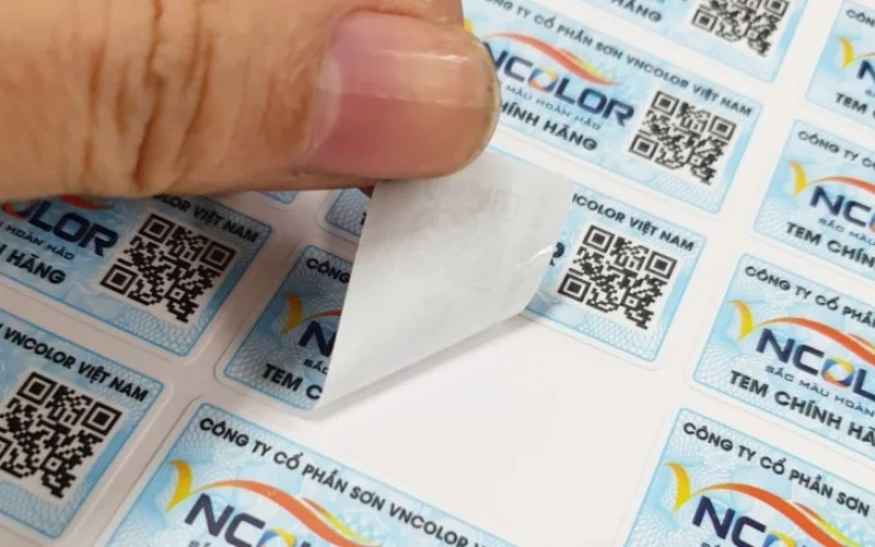 Mẫu in tem niêm phong decal vỡ hình chữ nhật - tròn - elip 