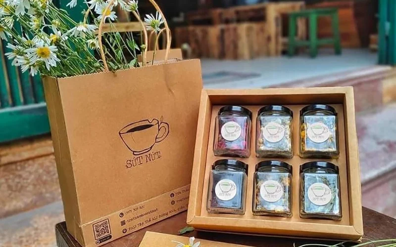 Mẫu in túi đựng trà Kraft Mẫu in túi đựng trà Kraft