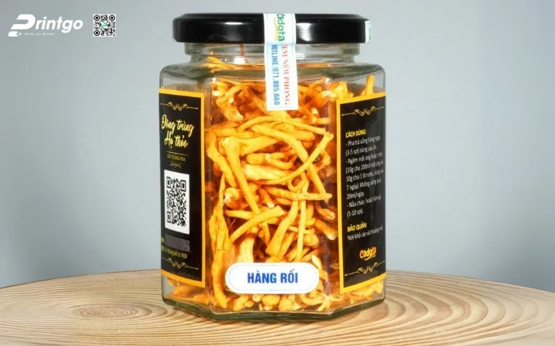 Mẫu in tem niêm phong nông sản nổng bật
