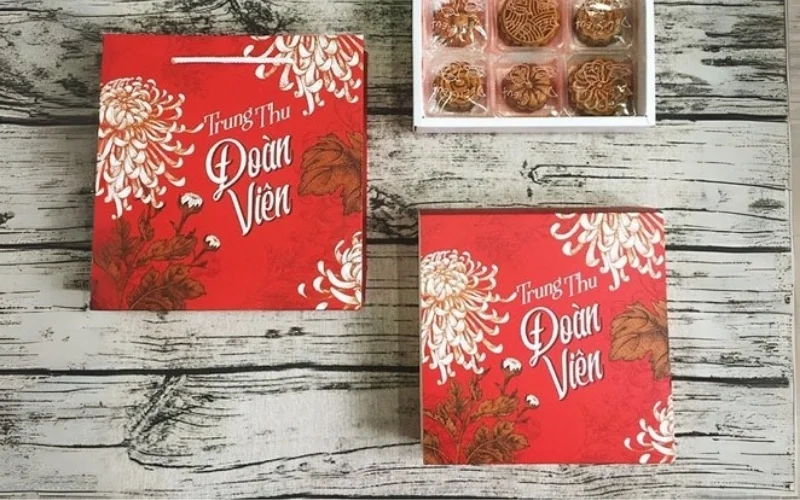 Túi đựng bánh trung thu bằng giấy ivory