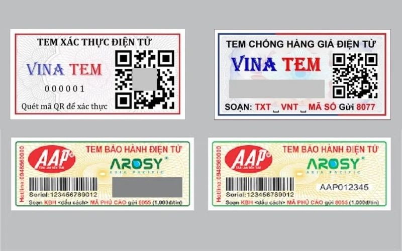 Tem bảo hành điện tử tích hợp mã QR code