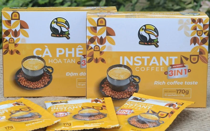 Thiết kế bao bì cà phê dạng hộp giấy 