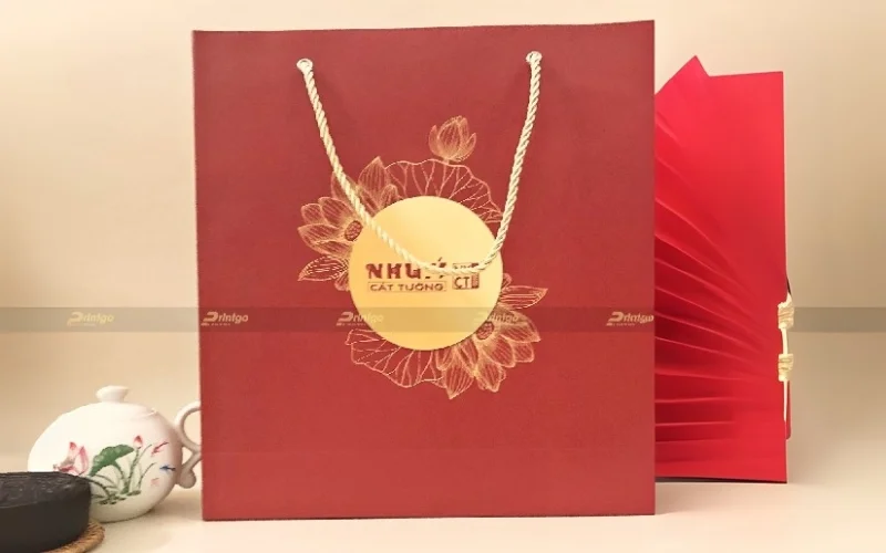 Túi đựng bánh trung thu bằng giấy ivory