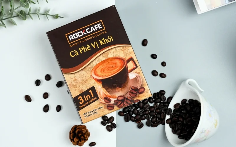 Thiết kế bao bì cà phê dạng hộp giấy 