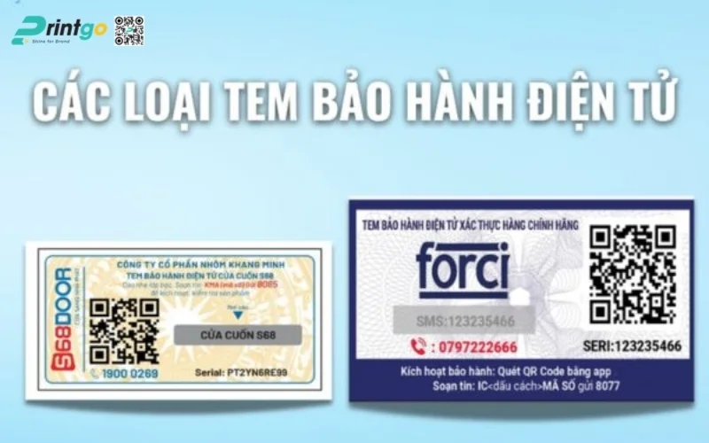 Các loại tem bảo hành điện từ phổ biến