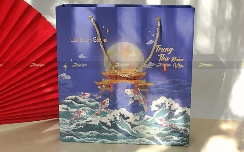 Túi đựng bánh trung thu bằng giấy ivory