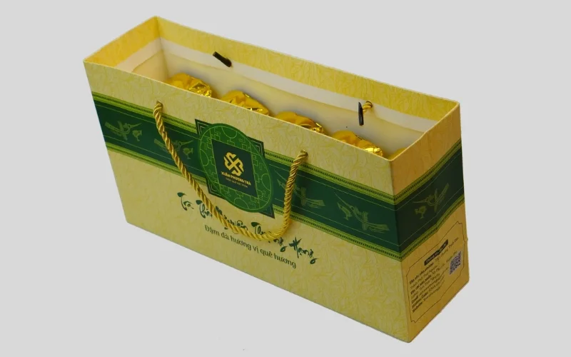 Mẫu in túi đựng hộp trà cao cấp Ivory, Couche, Duplex Mẫu in túi đựng hộp trà cao cấp Ivory, Couche, Duplex