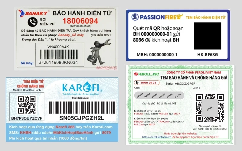 Tem bảo hành điện tử tích hợp SMS