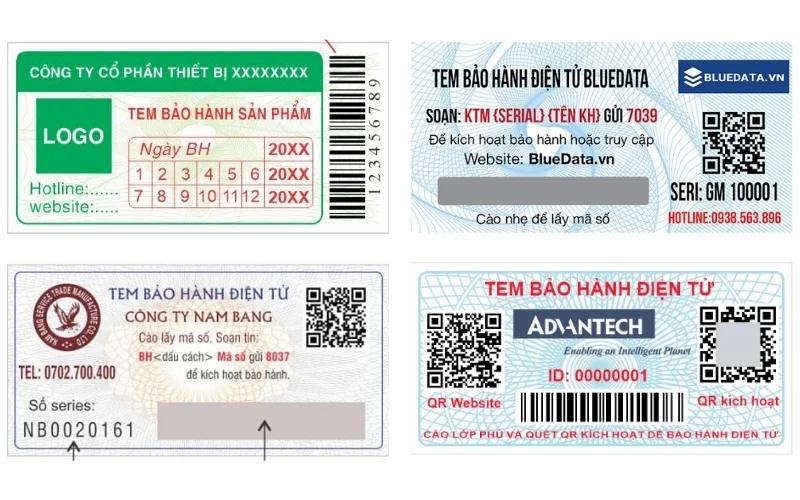 Tem bảo hành điện tử tích hợp mã QR code