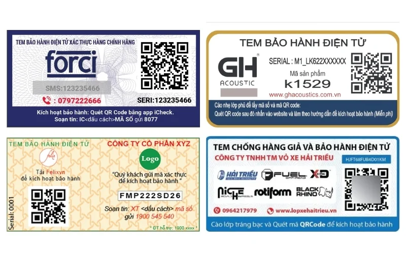 Tem bảo hành điện tử tích hợp SMS