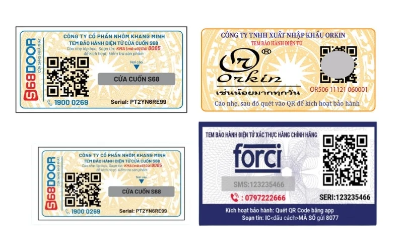 Tem bảo hành điện tử tích hợp mã QR code