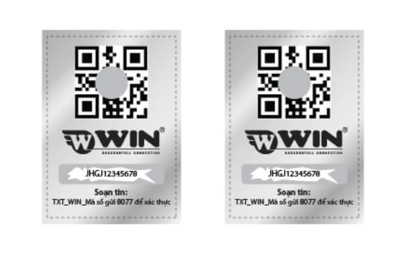 Mẫu tem chống hàng giả Hologram tích hợp QR code/serial Mẫu tem chống hàng giả Hologram tích hợp QR code/serial