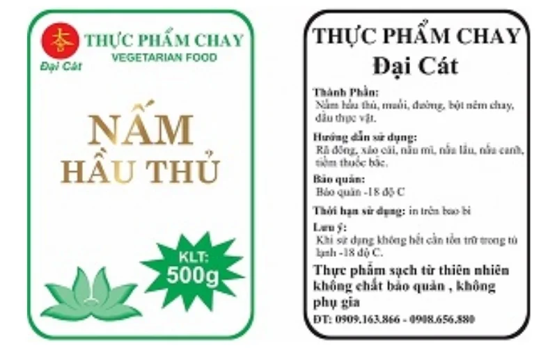 Tem nhãn phụ hàng hóa thực phẩm chế biến Tem nhãn phụ hàng hóa thực phẩm chế biến