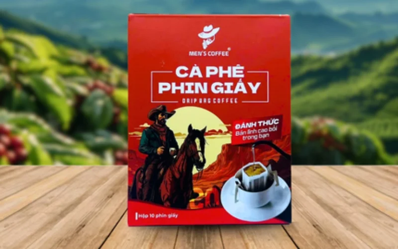 Thiết kế bao bì cà phê dạng hộp giấy 