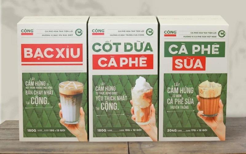 Thiết kế bao bì cà phê dạng hộp giấy 