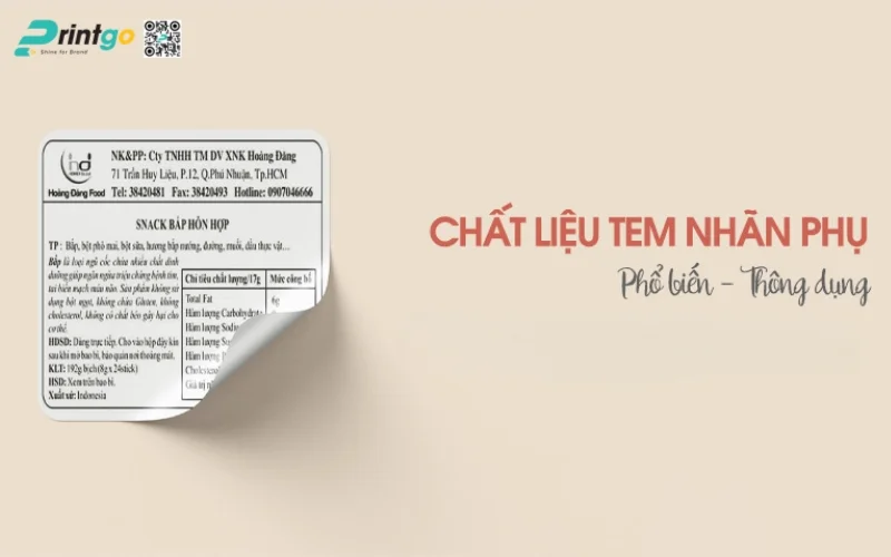 Chất liệu dùng để in tem nhãn phụ hàng hóa Chất liệu dùng để in tem nhãn phụ hàng hóa